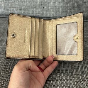 EUC gold Michael Kors wallet